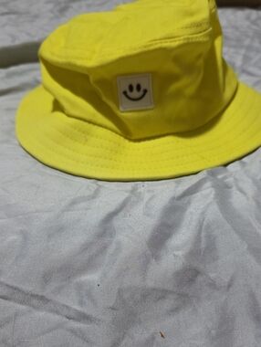Yellow Smiley Bucket Hat for Kids